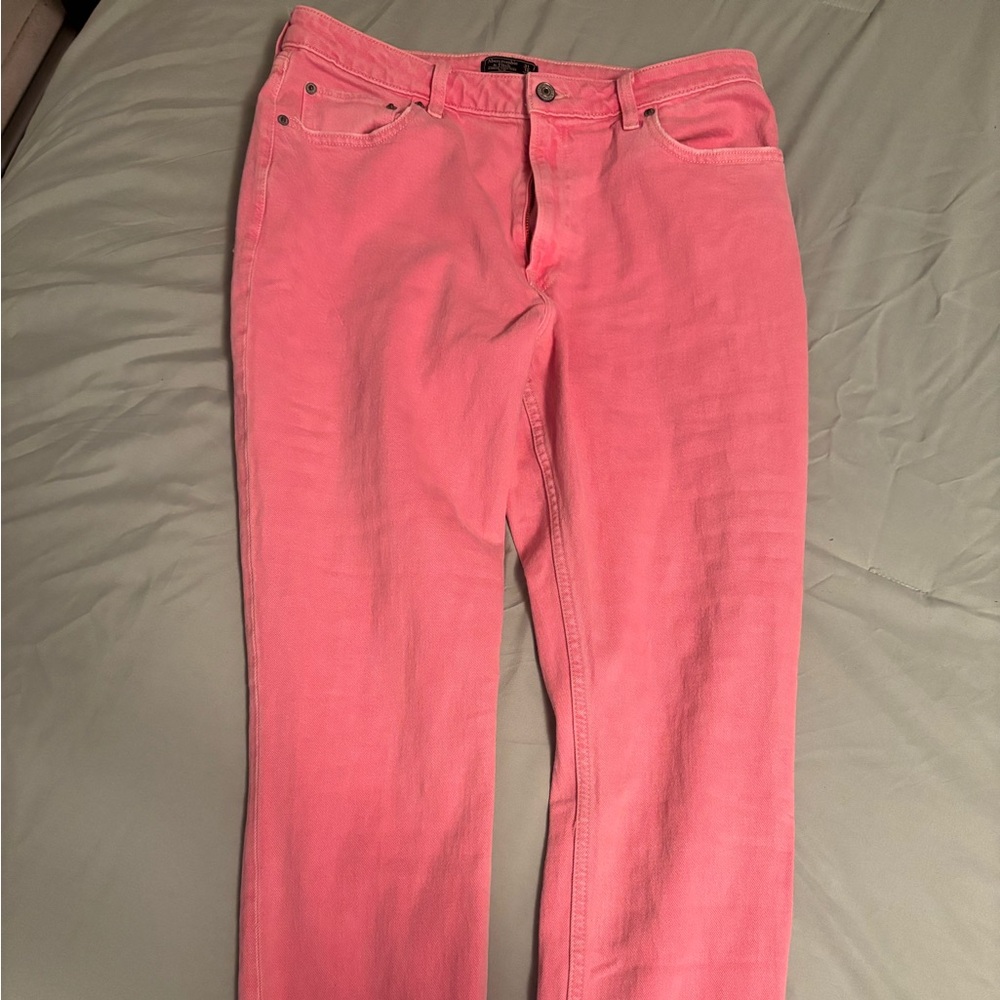 Abercrombie & Fitch Pink High-Rise Jeans